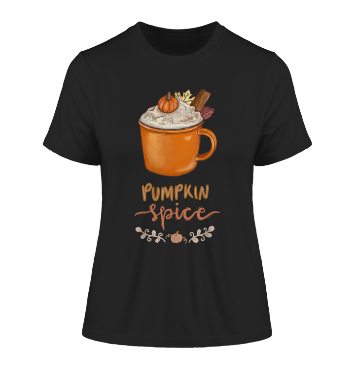 pumpkin spice / Halloween - Fitted Ladies Organic Shirt