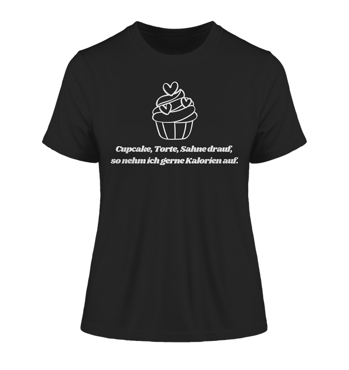 Cupcake, Torte, Sahne drauf... - Fitted Ladies Organic Shirt