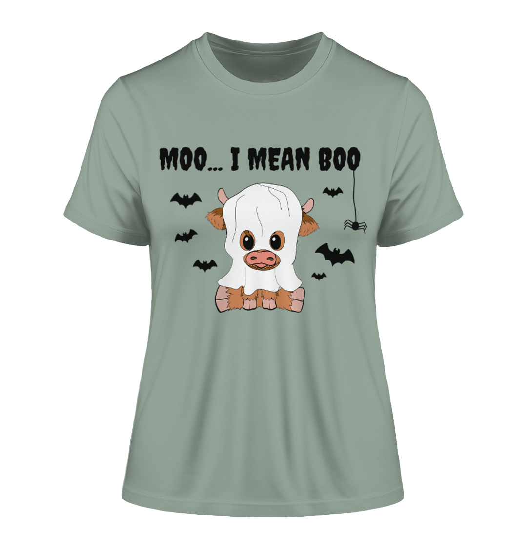 Moo... / Halloween - Fitted Ladies Organic Shirt