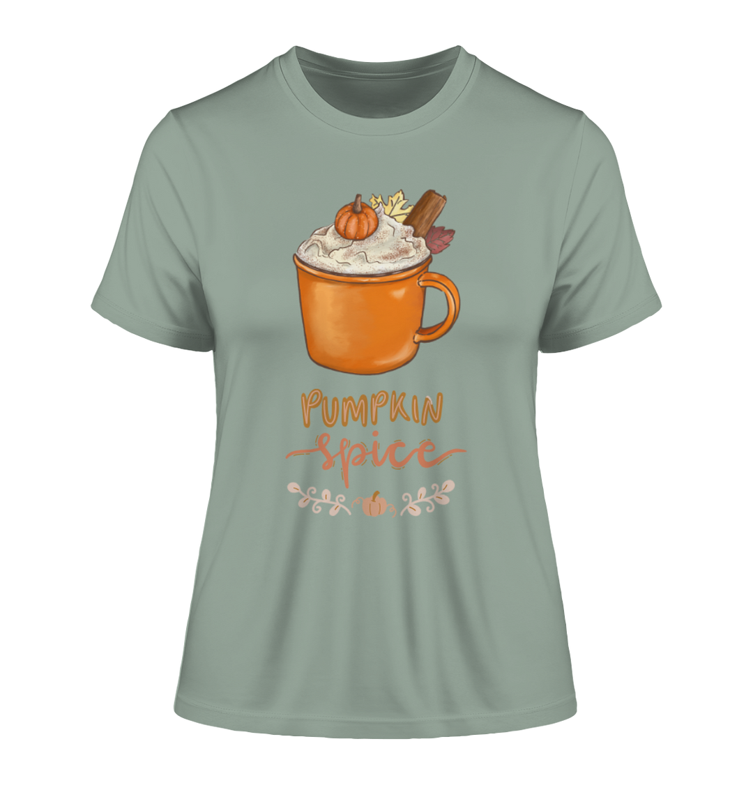 pumpkin spice / Halloween - Fitted Ladies Organic Shirt