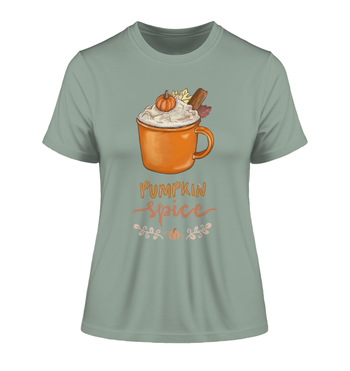 pumpkin spice / Halloween - Fitted Ladies Organic Shirt