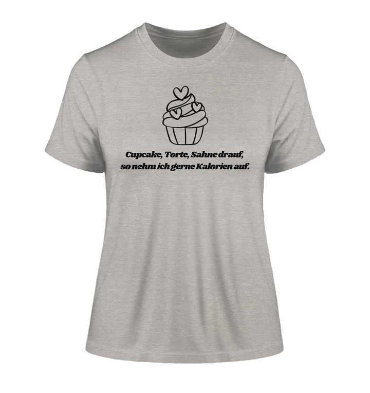 Cupcake, Torte, Sahne drauf... - Fitted Ladies Organic Shirt