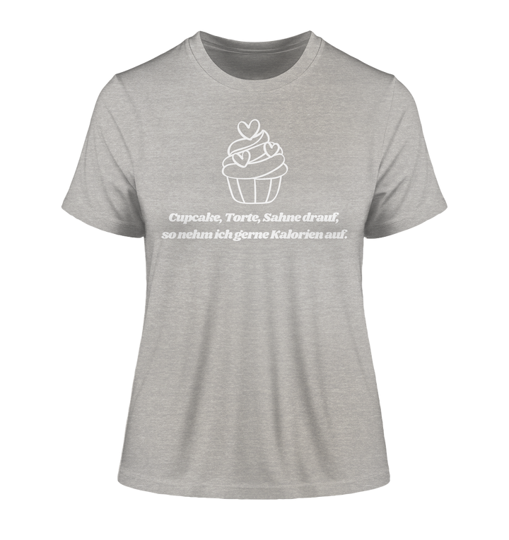 Cupcake, Torte, Sahne drauf... - Fitted Ladies Organic Shirt