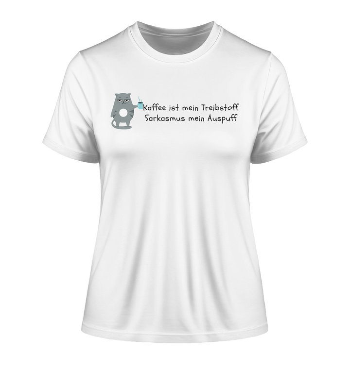 Kaffe ist mein Treibstoff... - Fitted Ladies Organic Shirt