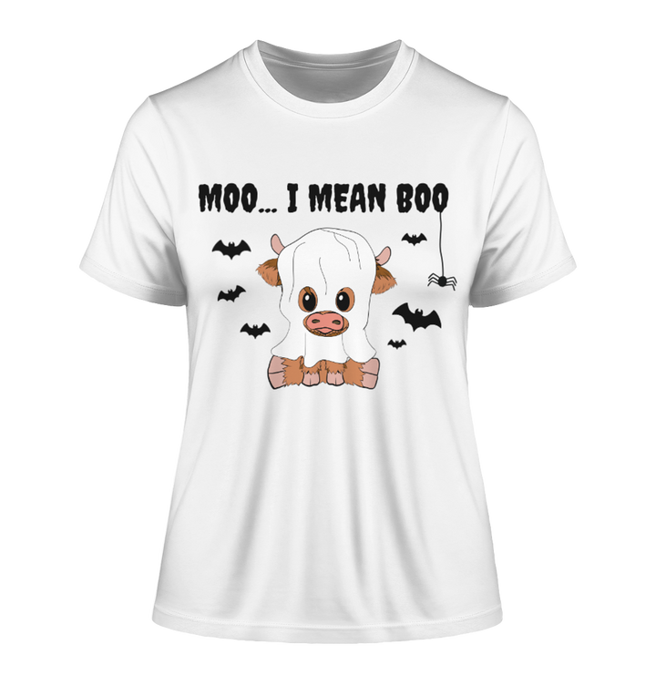 Moo... / Halloween - Fitted Ladies Organic Shirt