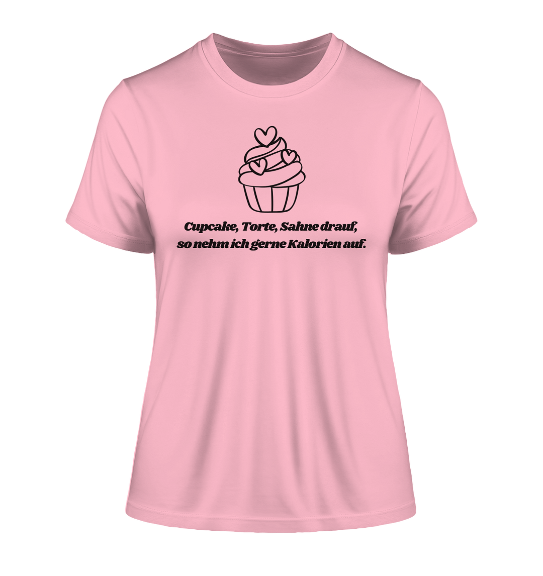 Cupcake, Torte, Sahne drauf... - Fitted Ladies Organic Shirt