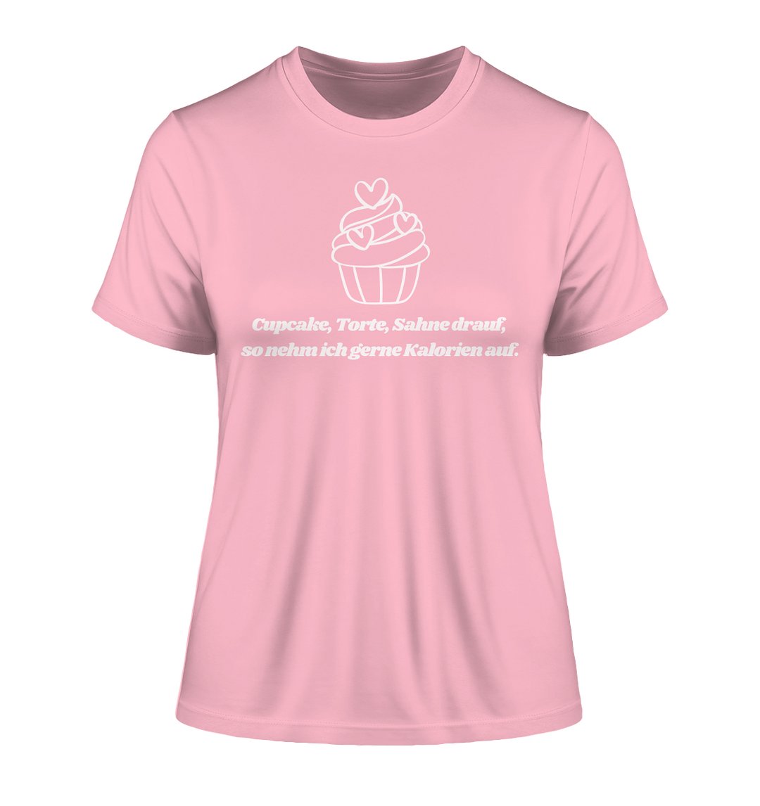 Cupcake, Torte, Sahne drauf... - Fitted Ladies Organic Shirt