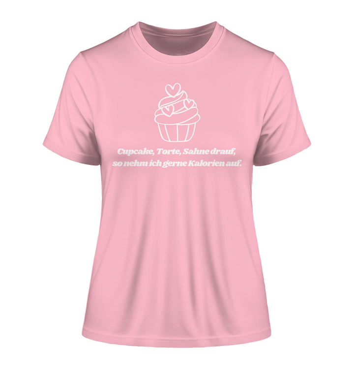 Cupcake, Torte, Sahne drauf... - Fitted Ladies Organic Shirt