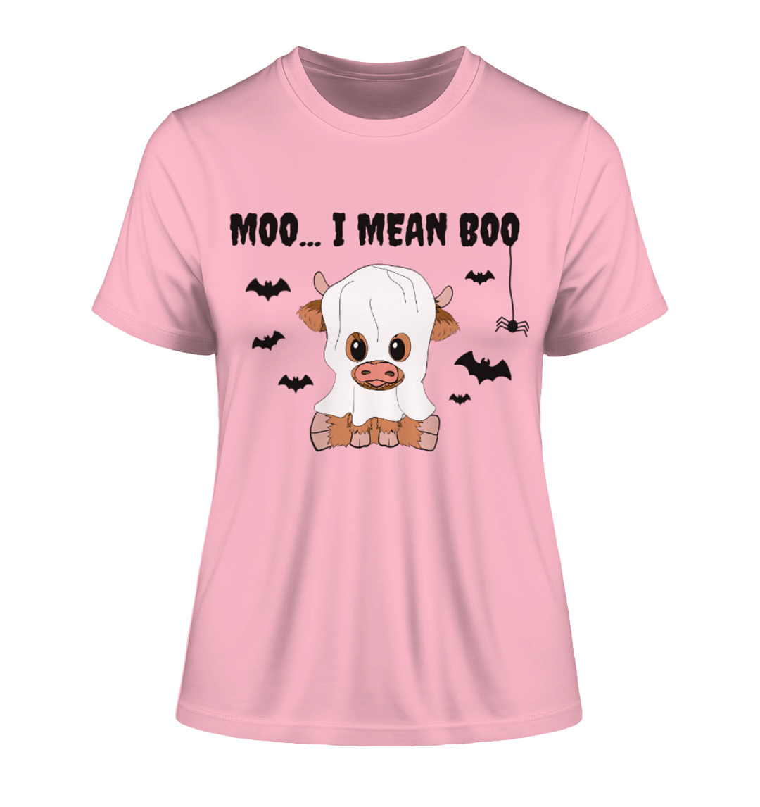 Moo... / Halloween - Fitted Ladies Organic Shirt