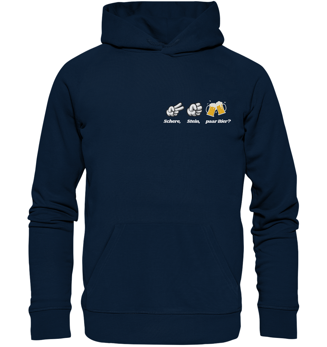 Schere, Stein, paar Bier? - Organic Hoodie