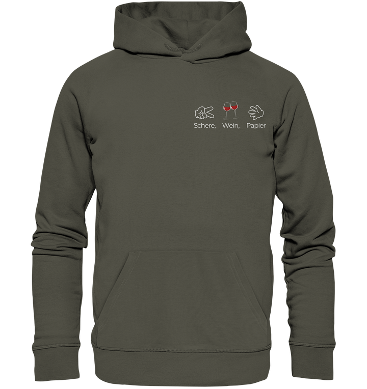 Schere, Wein, Papier - Organic Hoodie