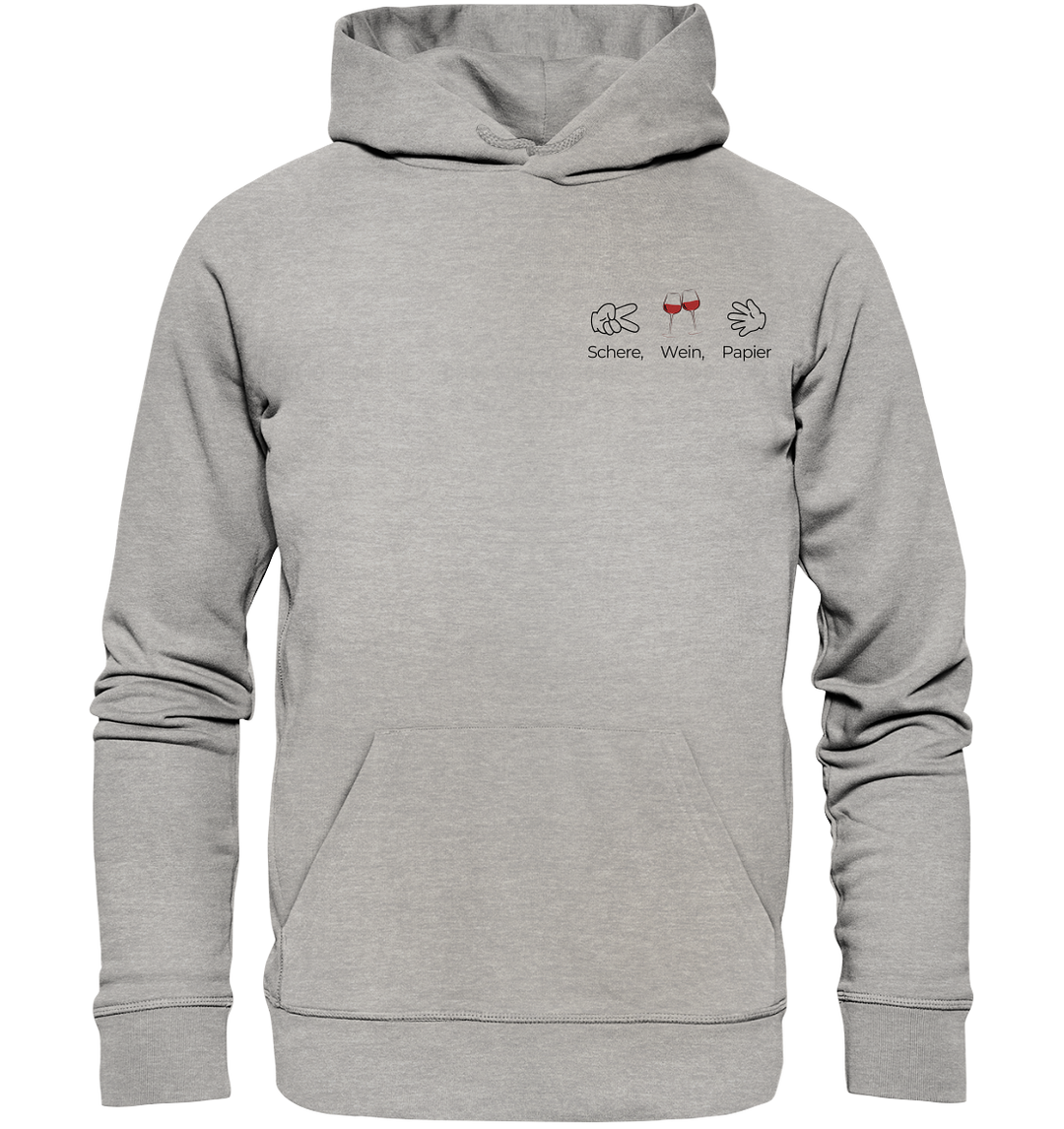 Schere, Wein, Papier - Organic Hoodie