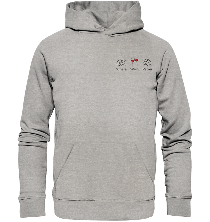 Schere, Wein, Papier - Organic Hoodie