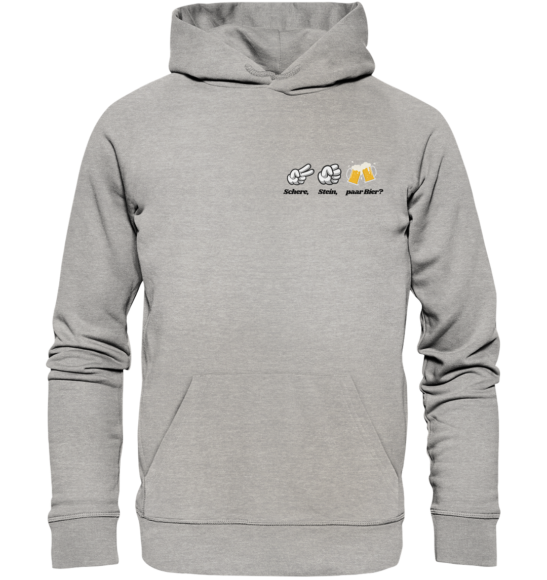 Schere, Stein, paar Bier? - Organic Hoodie