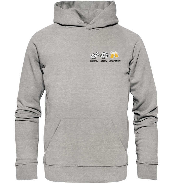 Schere, Stein, paar Bier? - Organic Hoodie