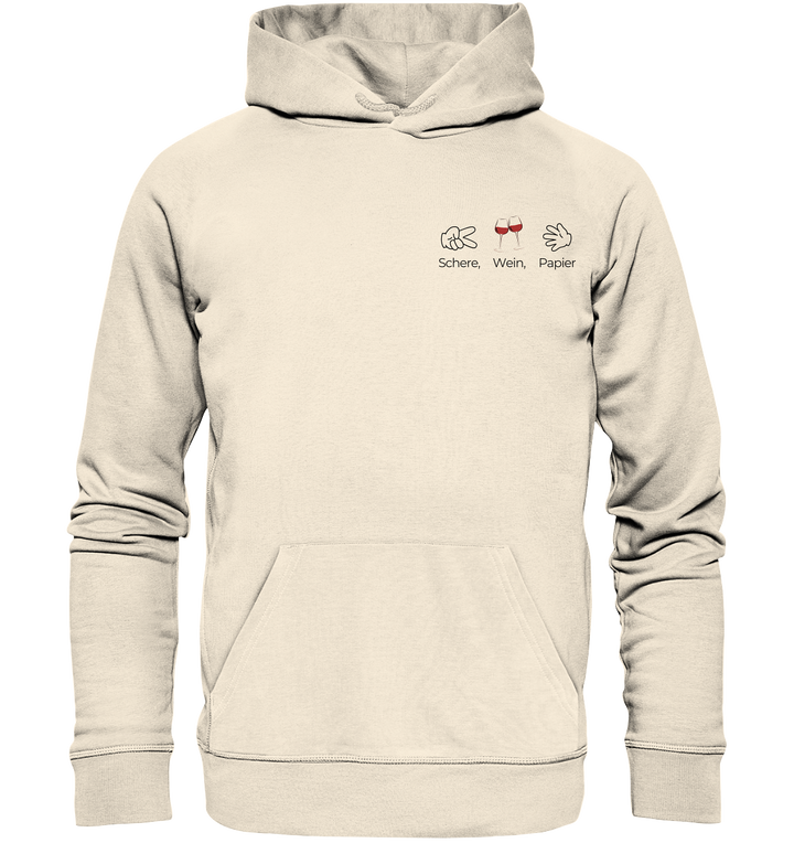 Schere, Wein, Papier - Organic Hoodie